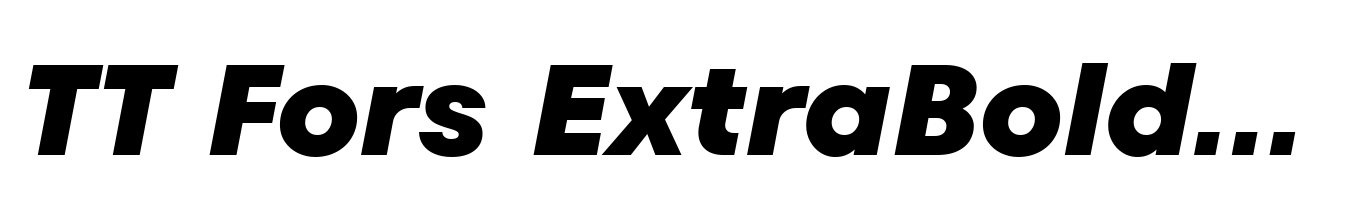TT Fors ExtraBold Italic